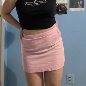 H&M baby pink pastel corduroy mini skirt!!